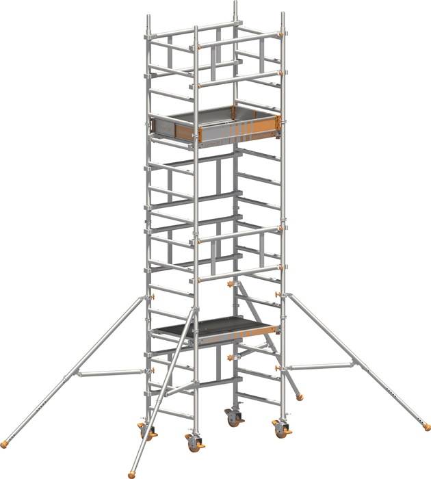 Fahrgerüst SoloTower Arbeits-B750xL1130mm Alu.Gerüsthöhe 4370mm 2 kN/m² LAYHER-0