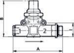 846106838,Absperrventil, Schl. (Eing.) - Gew. (Ausg.), G1/8, Schl.6-3