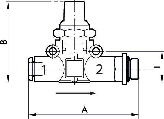 846106838,Absperrventil, Schl. (Eing.) - Gew. (Ausg.), G1/8, Schl.6-4