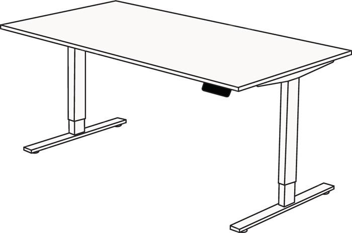 Schreibtisch M-ove silber H720-1200xB1600xT800mm anth.-2