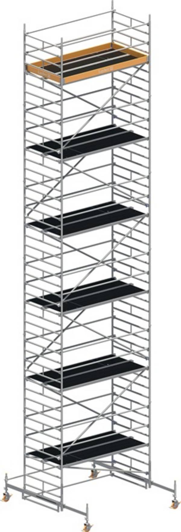 Fahrgerüst Uni Breit P2 Arbeits-B1500xL2850mm Alu.Gerüsthöhe 12610mm 2 kN/m²