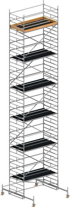 Fahrgerüst Uni Breit P2 Arbeits-B1500xL2850mm Alu.Gerüsthöhe 12610mm 2 kN/m²-0