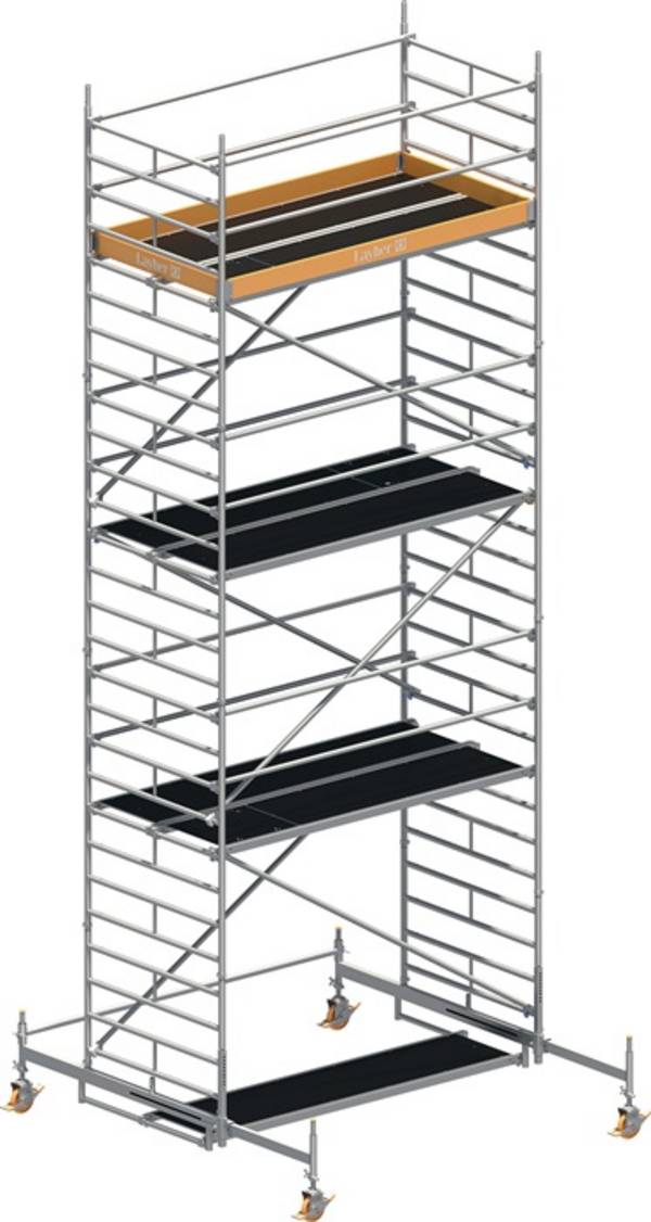 Fahrgerüst Uni Breit P2 Arbeits-B1500xL2850mm Alu.Gerüsthöhe 7610mm 2 kN/m²