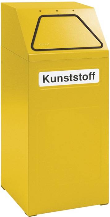 Wertstoffsammler 65l H970xB400xT380mm signalgelb stationär STUMPF