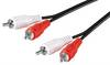 Goobay 50405 Stereo Cinchkabel 2x Cinch-Stecker auf 2x Cinchstecker / geschirmt / Subwoofer Cinch Kabel / Schwarz / 1,5m