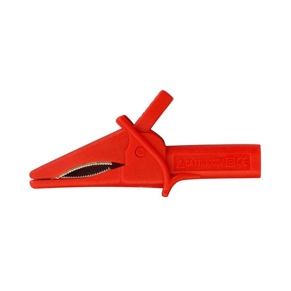 Hantek Krokodilklemme groß (rot) - Krokodilklemmen-0