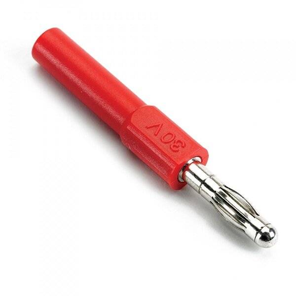 Adapter 4 mm ummantelt zu nicht ummantelt (rot)