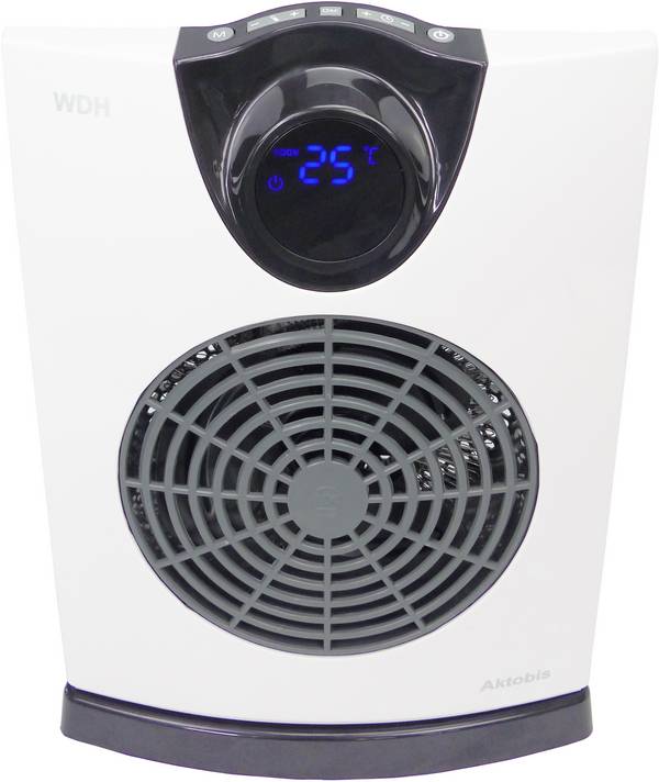 WDH Heizlüfter WDH-E20 - 2.000 W - bis 17 m² - Badheizer, E-Heizer, Elektroheizung, Standheizung