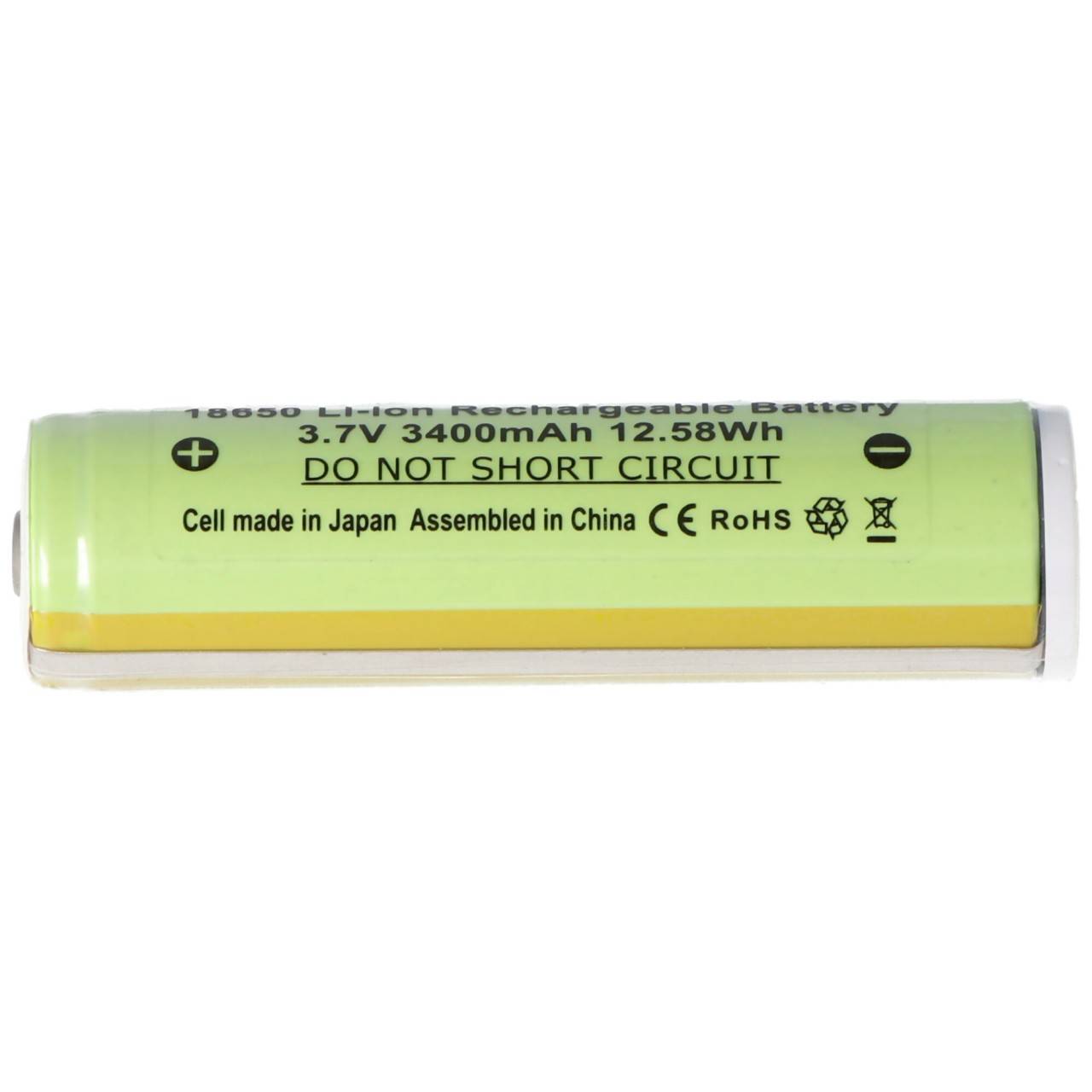 3400mAh Akku passend für den 3.7V 18650ICR für Steel wiederaufladbar 10W wiederaufladbare LED-Taschenlampe-4