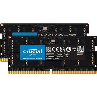 Crucial DDR5-5600 Kit 64GB 2x32GB SODIMM CL46 (16Gbit) (CT2K32G56C46S5)