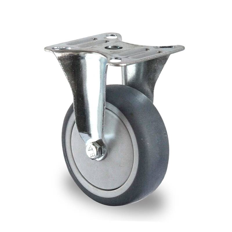 Bockrolle 75 mm Thermoplastisches Gummi "Apparaterolle"-1
