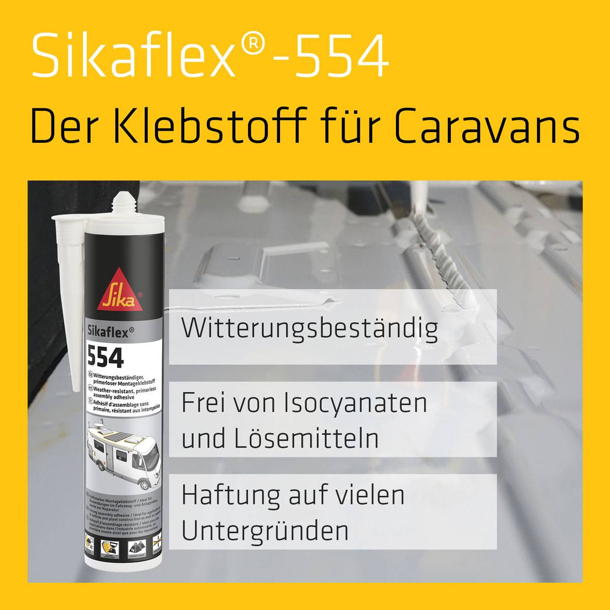 3 x Sikaflex 554 Caravan schwarz 300ml STP-Klebstoff-2