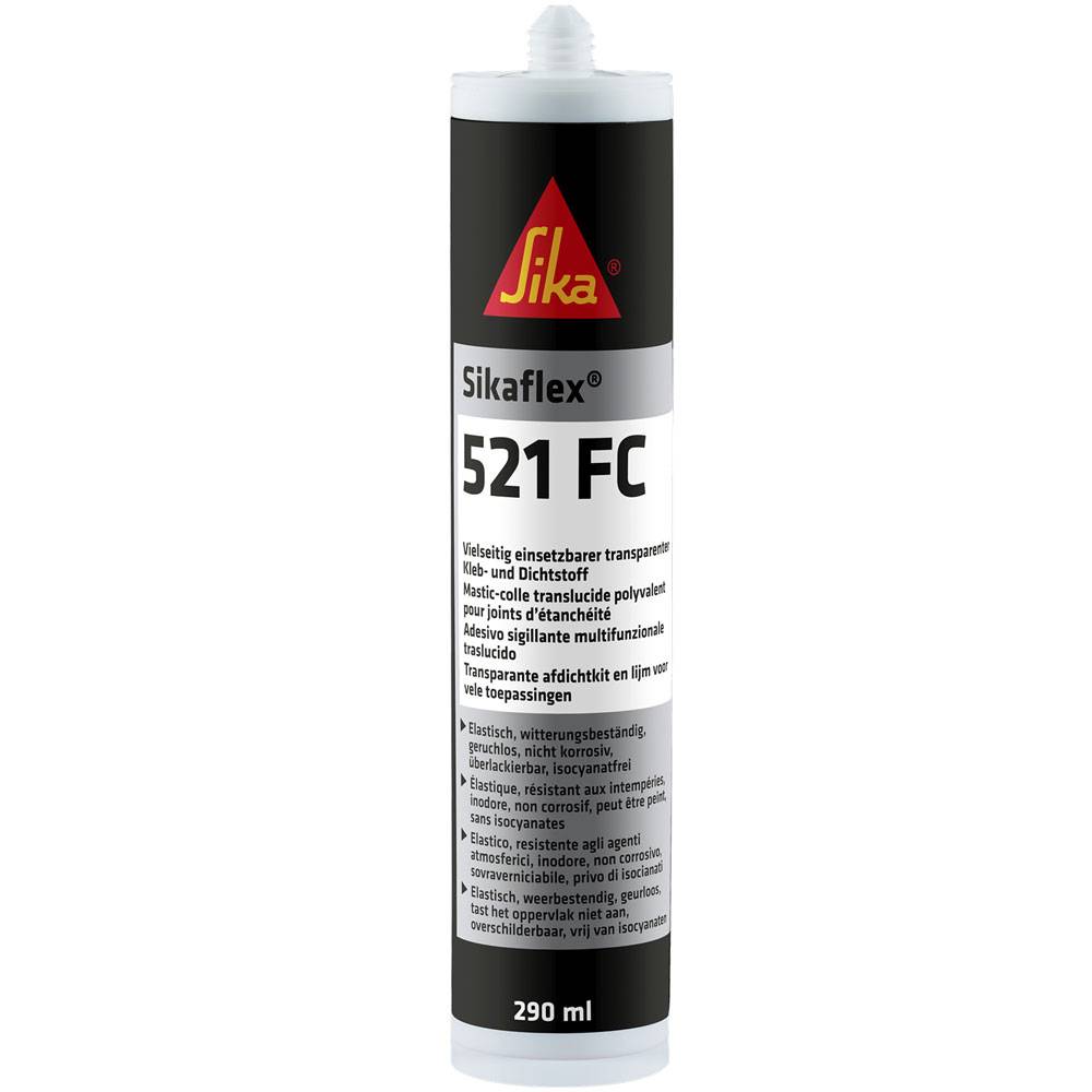 Sikaflex 521FC Klebstoff, Dichtstoff transparent 290ml 18260-0