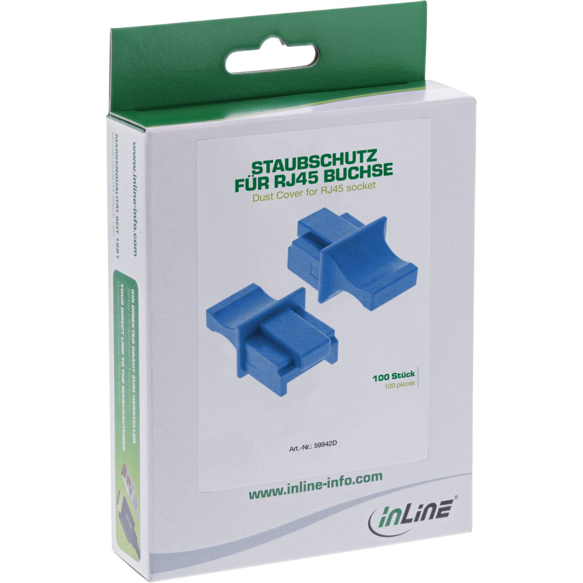 INLINE - Staubschutz - für RJ45 Buchse - blau 100er Pack-3