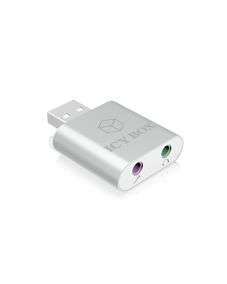 IB-AC527, Adapter USB 2.0 zu Kopfhörer und Mikrofon Klinken-4
