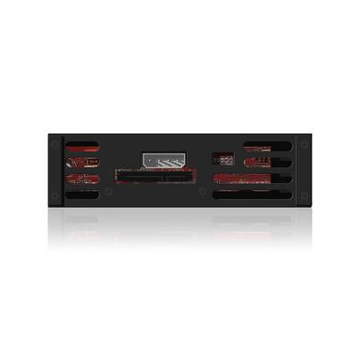 IB-138SK-B-II; ICY BOX Wechselrahmen für 3,5" SATA I/II/III & SAS HDD, blue circle Light, black color-0