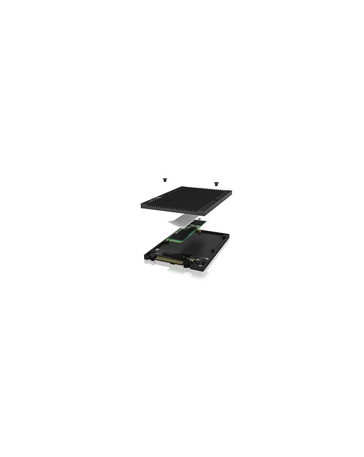 IB-M2U04, M.2 PCIe NVMe zu 2,5" U.2 (SFF-8639) Adapter, 9,5 mm, Aluminium, schwarz-8