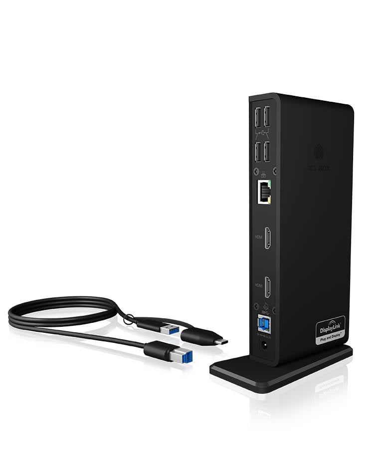 IB-DK2251AC, DisplayLink USB 3.0 Notebook DockingStation, 2x HDMI® bis zu 2K@60 Hz