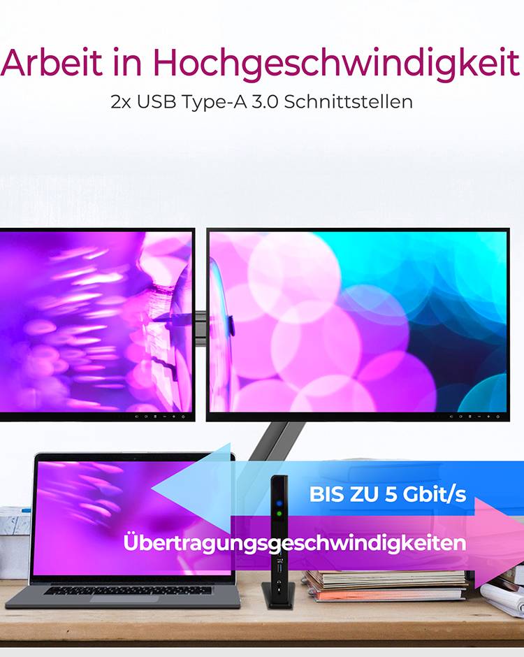IB-DK2251AC, DisplayLink USB 3.0 Notebook DockingStation, 2x HDMI® bis zu 2K@60 Hz-7