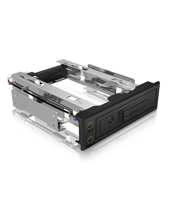 IB-166SSK-B, Wechselrahmen, 1x 3,5" SATA I/II/III oder SAS II HDD zu 1x SATA Host