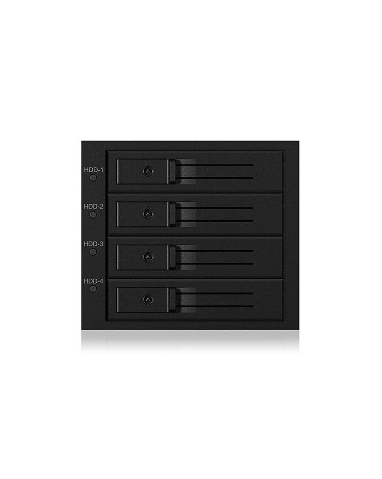 IB-564SAS-12G, Backplane, 4x 3,5" SAS/SATA (I/II/III) HDD in 3x 5,25" Einschübe, Hot Swap-0