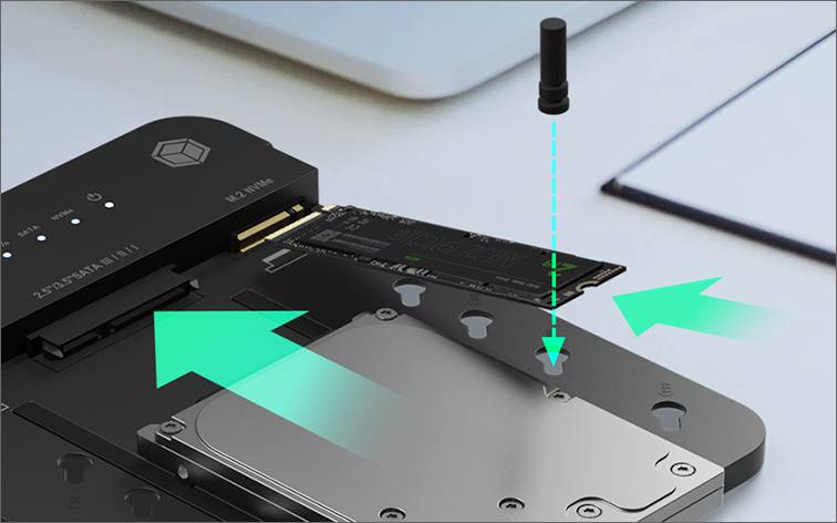 IB-2915MSCL-C31, Docking & CloneStation für M.2 NVMe & M.2 SATA SSD & 2.5”/3.5” SATA SSD/HDD, Zweiwege klonen-1