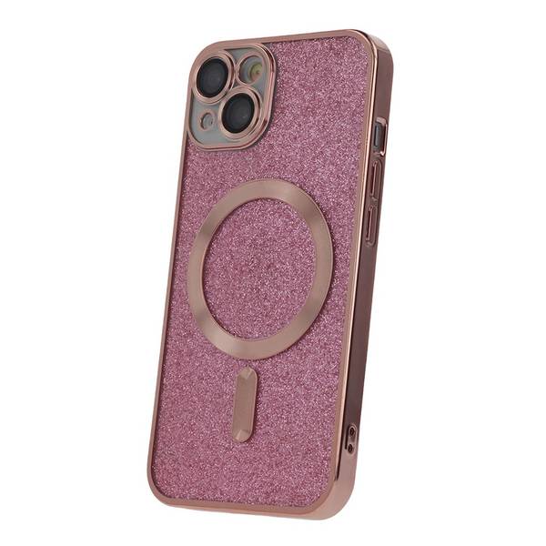 MagSafe Glitzer Hülle mit Kameraschutz kompatibel mit iPhone 13 Pro Max Pink