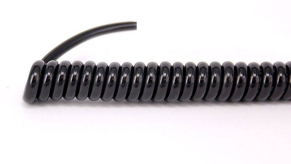 Spiralkabel 6x0,34mm² PUR 500mm/2000mm Schwarz-0