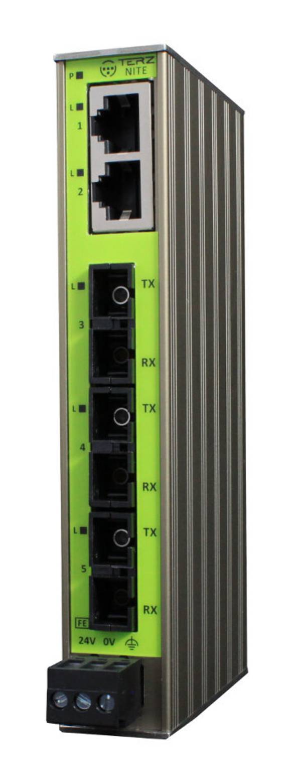 2 Port RJ45 + 3 Port SC-D Multimode Unmanaged Industrial Ethernet Switch LWL SC-Duplex NITE-RS23-1