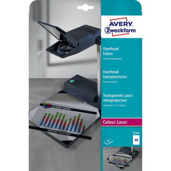 AVERY® Zweckform Overhead-Folien 3566, DIN A4, beidseitig beschichtet