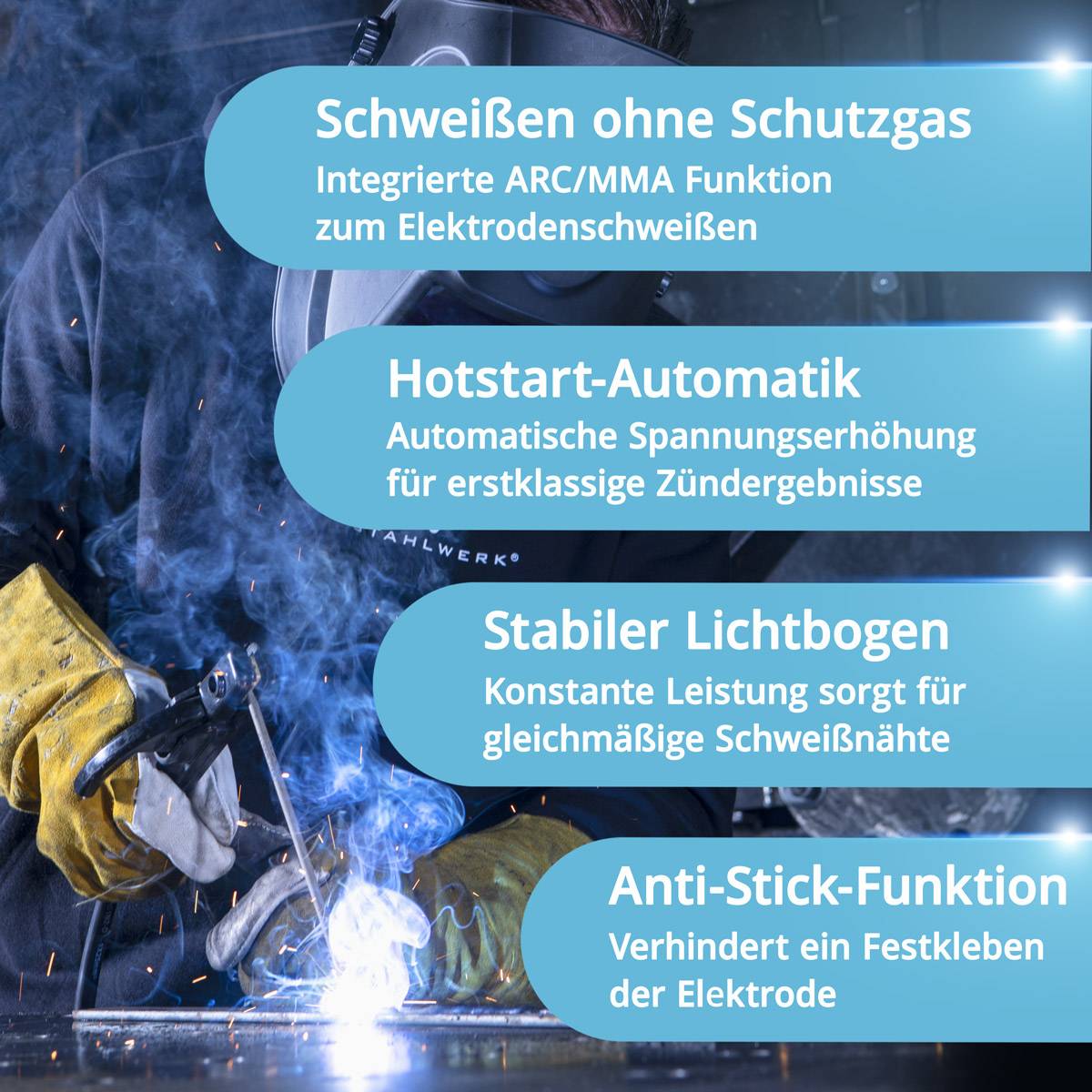 STAHLWERK Kombi-Schweißgerät DC WIG 200 Puls Pro 2 in 1-4