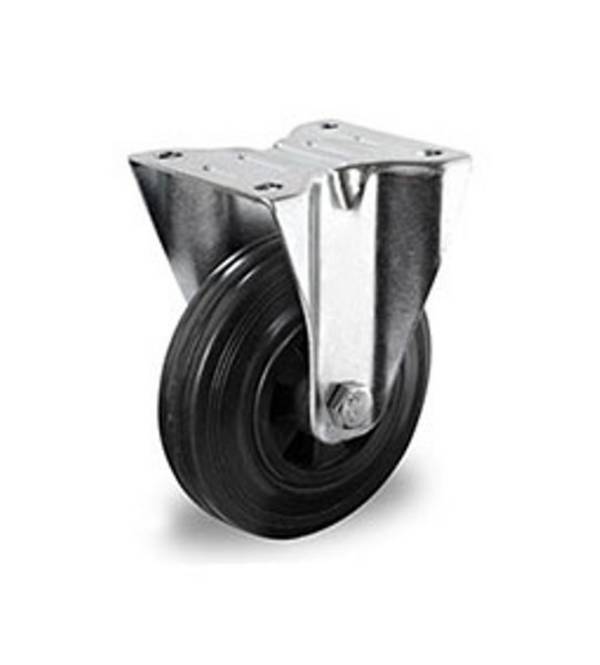 Bockrolle 80 mm Vollgummi schwarz