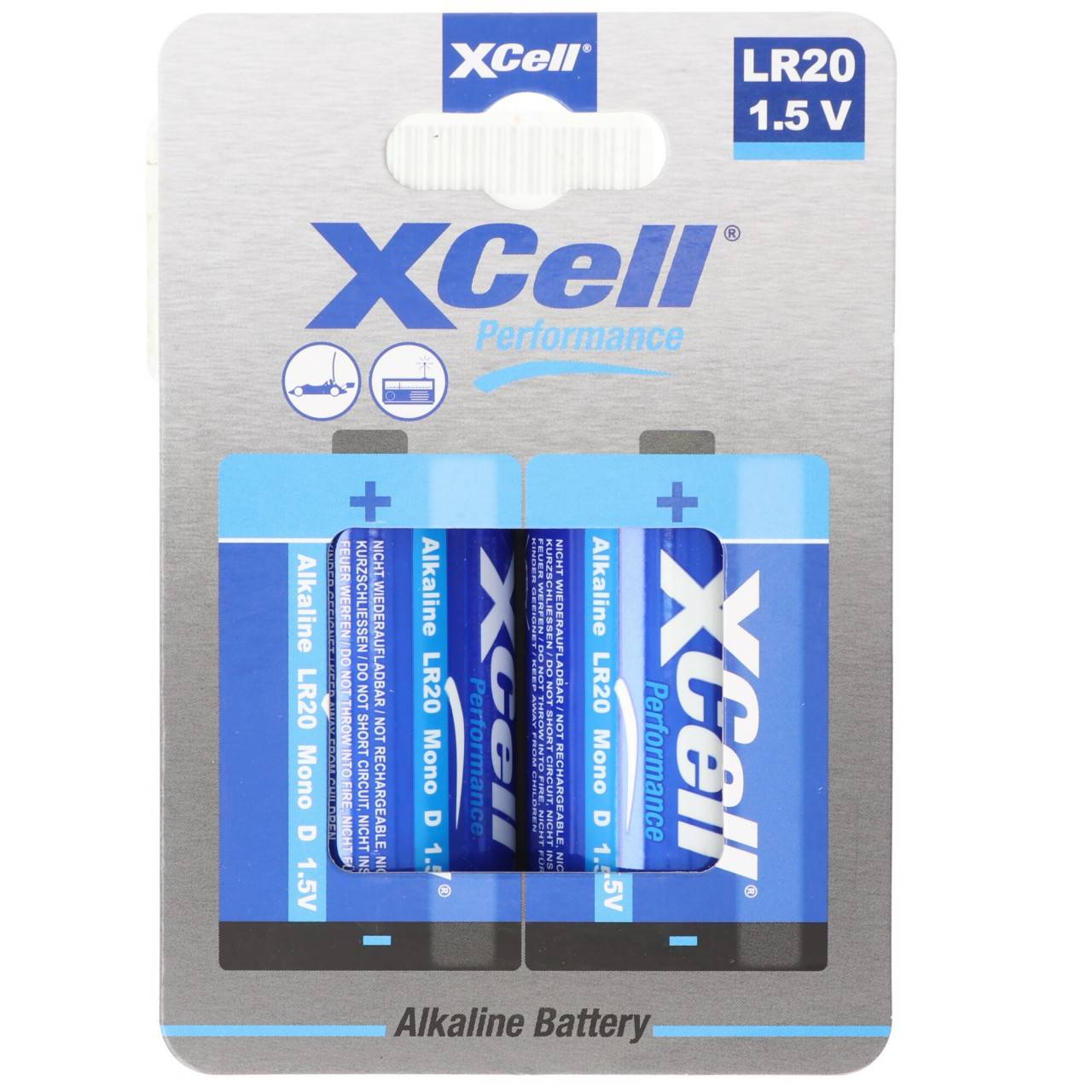 Batterie Alkaline Mono, LR20, D, 61,5x34,2mm, 2er Blister-0