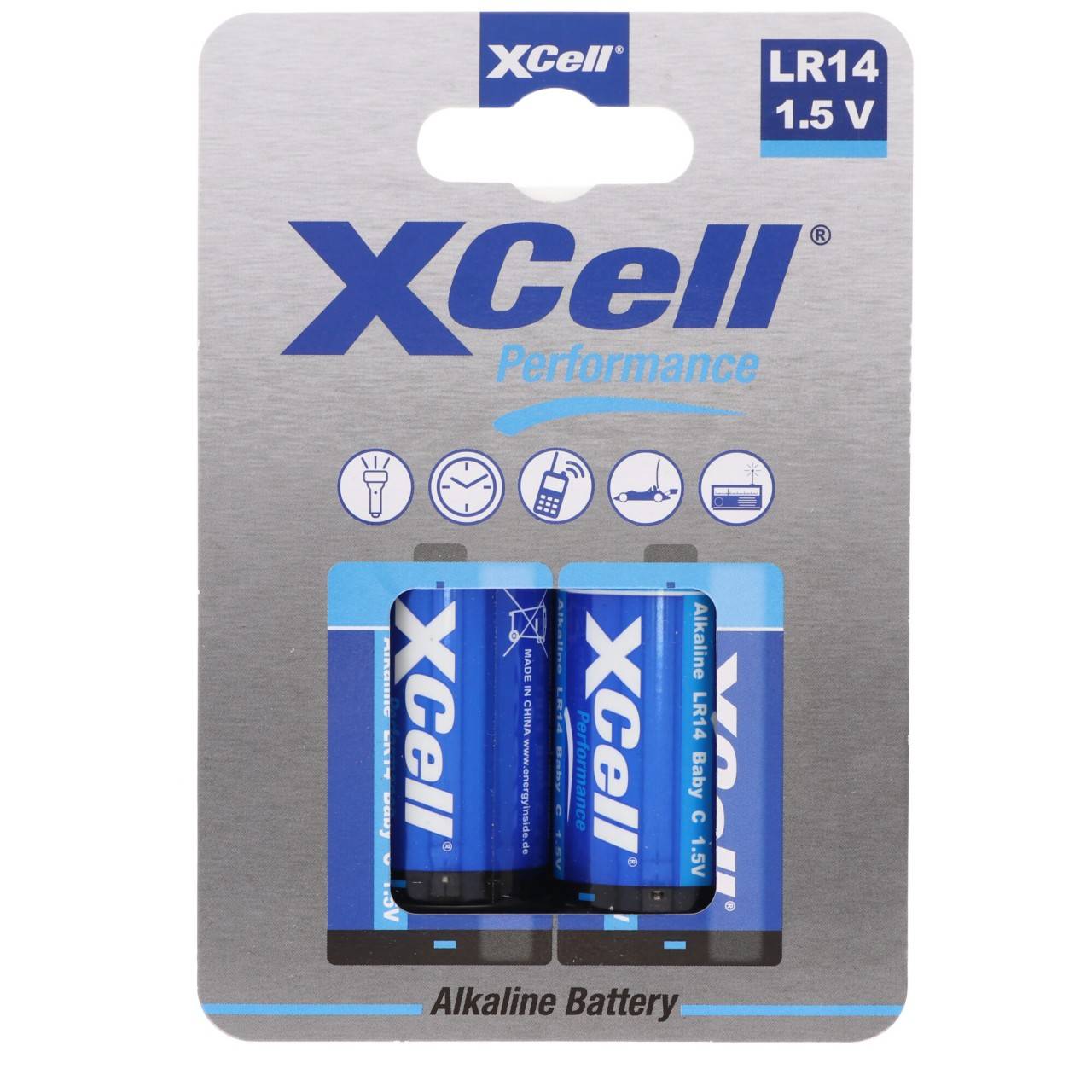 XCell Batterie Alkaline Baby, C, LR14, umweltfreundliche Verpackung, 1.5V, 2er Blister-0