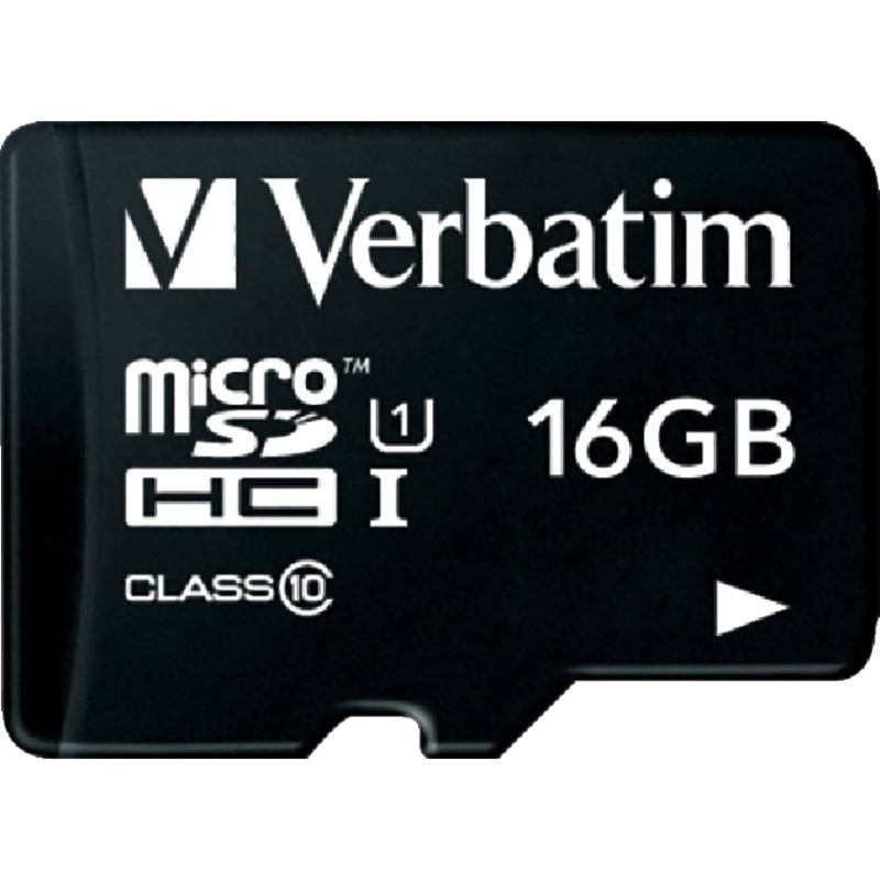 Verbatim Flash-Speicherkarte (microSDHC/SD-Adapter inbegriffen) - 16 GB - Class-0