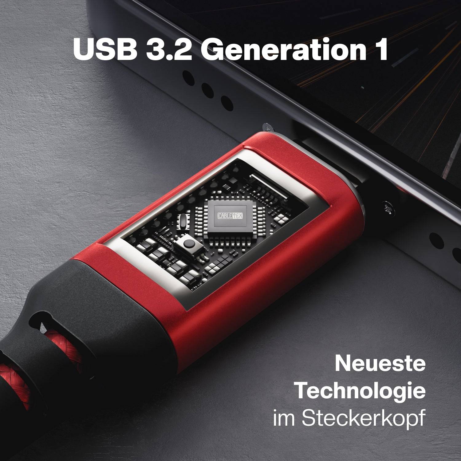 CABLETEX USB C zu USB C Kabel für Daten und Aufladen, USB 3.2 Gen 1 Standard 5 Gbit/s und 60 Watt-2