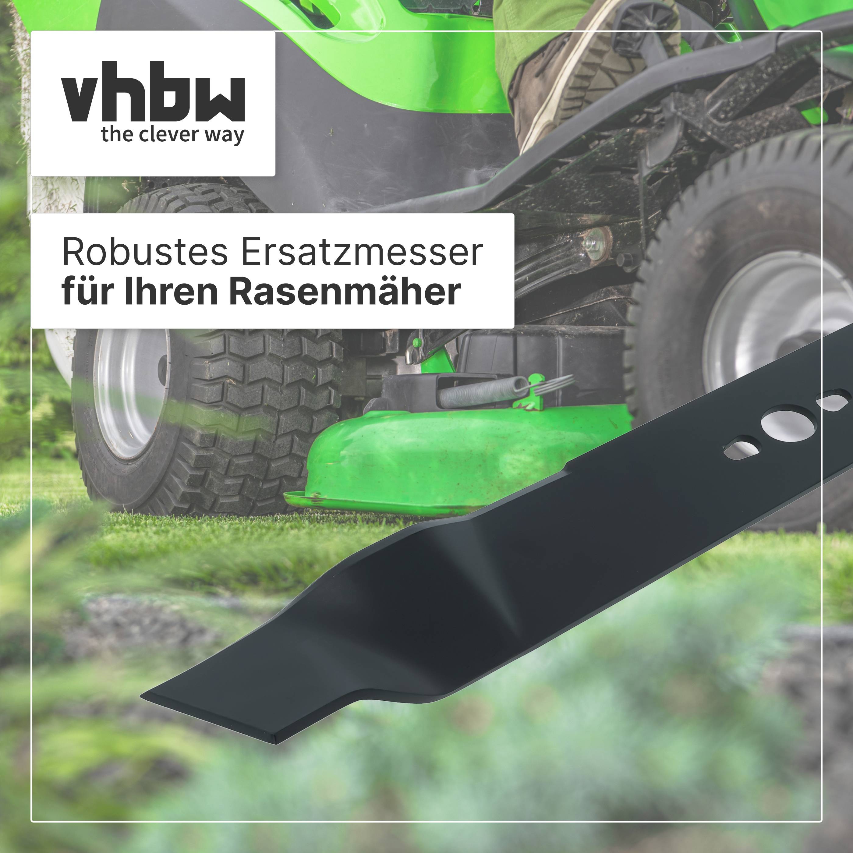 vhbw Ersatz-Messer kompatibel mit Redback S530 VHY-K Rasenmäher | Ersatzklinge Schwarz, Stahl-1