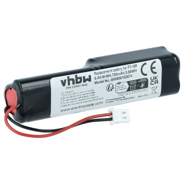 vhbw Akku kompatibel mit Brother P-Touch PT-18RZ | Drucker Kopierer Scanner Etiketten-Drucker (700 mAh, 8,4 V, NiMH)