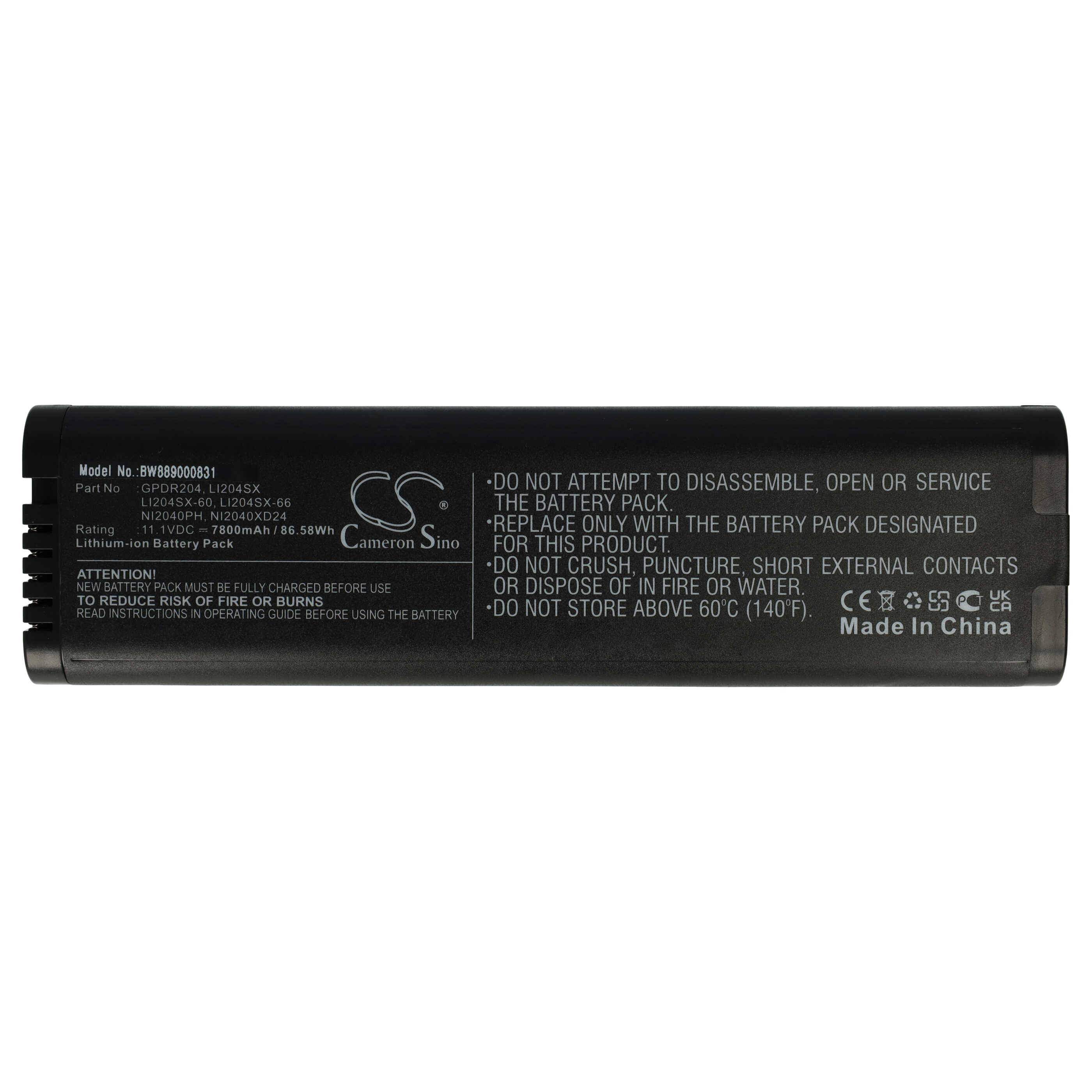 vhbw Akku Ersatz für Anritsu LI204SX | 633-75, GPDR204, 1420-0868, 989803129131, 633-44 für Messgerät (7800 mAh, 11,1 V-0