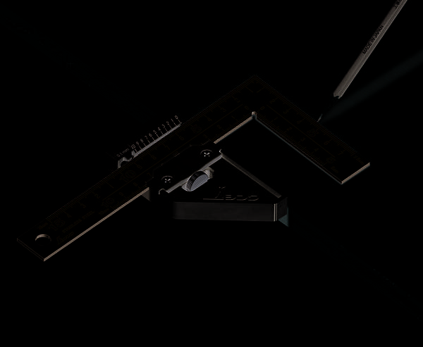 FAMEX 12512 Shinwa Zimmermannswinkel 150x75mm Präzisionswerkzeug mit Stopper