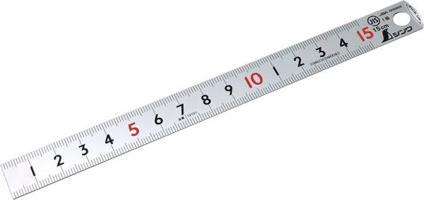 FAMEX 12523 Shinwa Lineal aus Edelstahl 15 cm mit Pick-Up -Stahllineal Metalllineal - 13131
