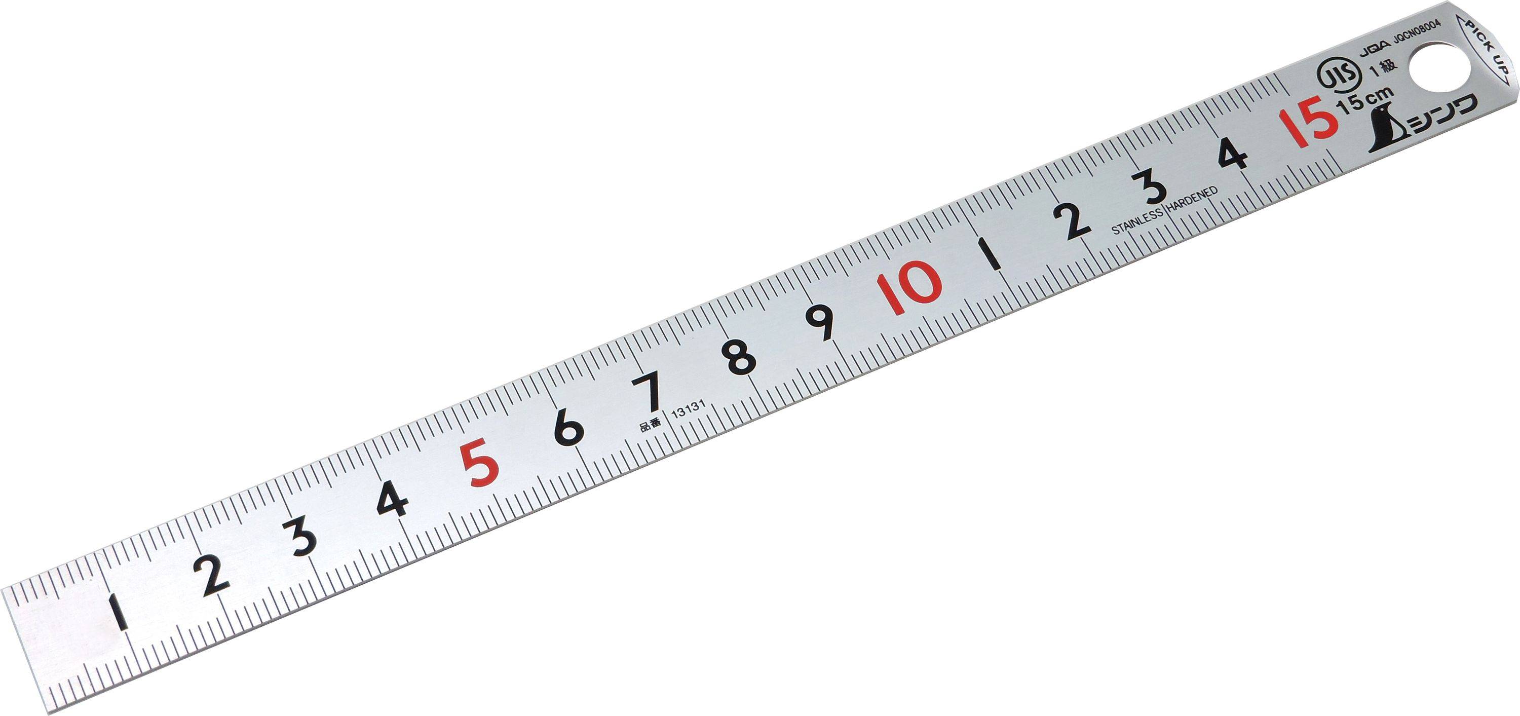 FAMEX 12523 Shinwa Lineal aus Edelstahl 15 cm mit Pick-Up -Stahllineal Metalllineal - 13131-0