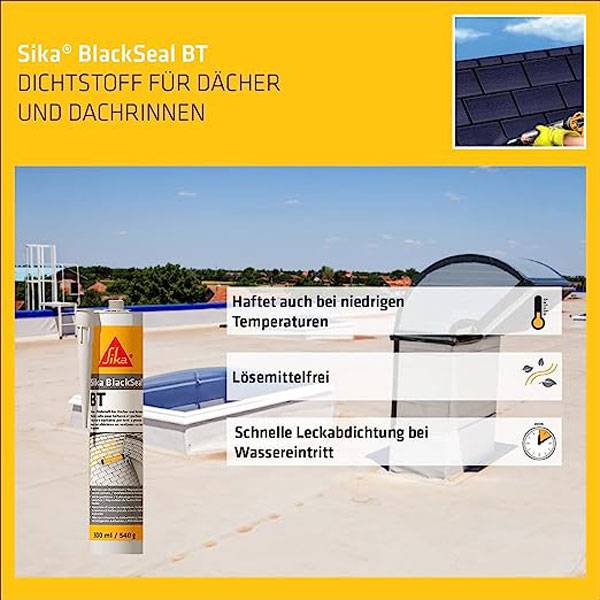 SikaBlackSeal BT butylbasierender Dichtstoff 300ml schwarz 469270-2
