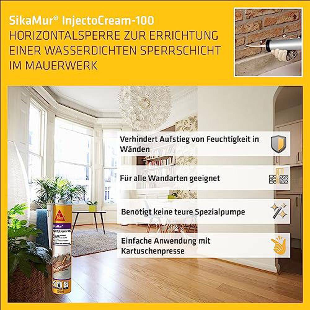 SikaMur InjectoCream100 Bohrlochinjektion 300ml weiß 410985-2