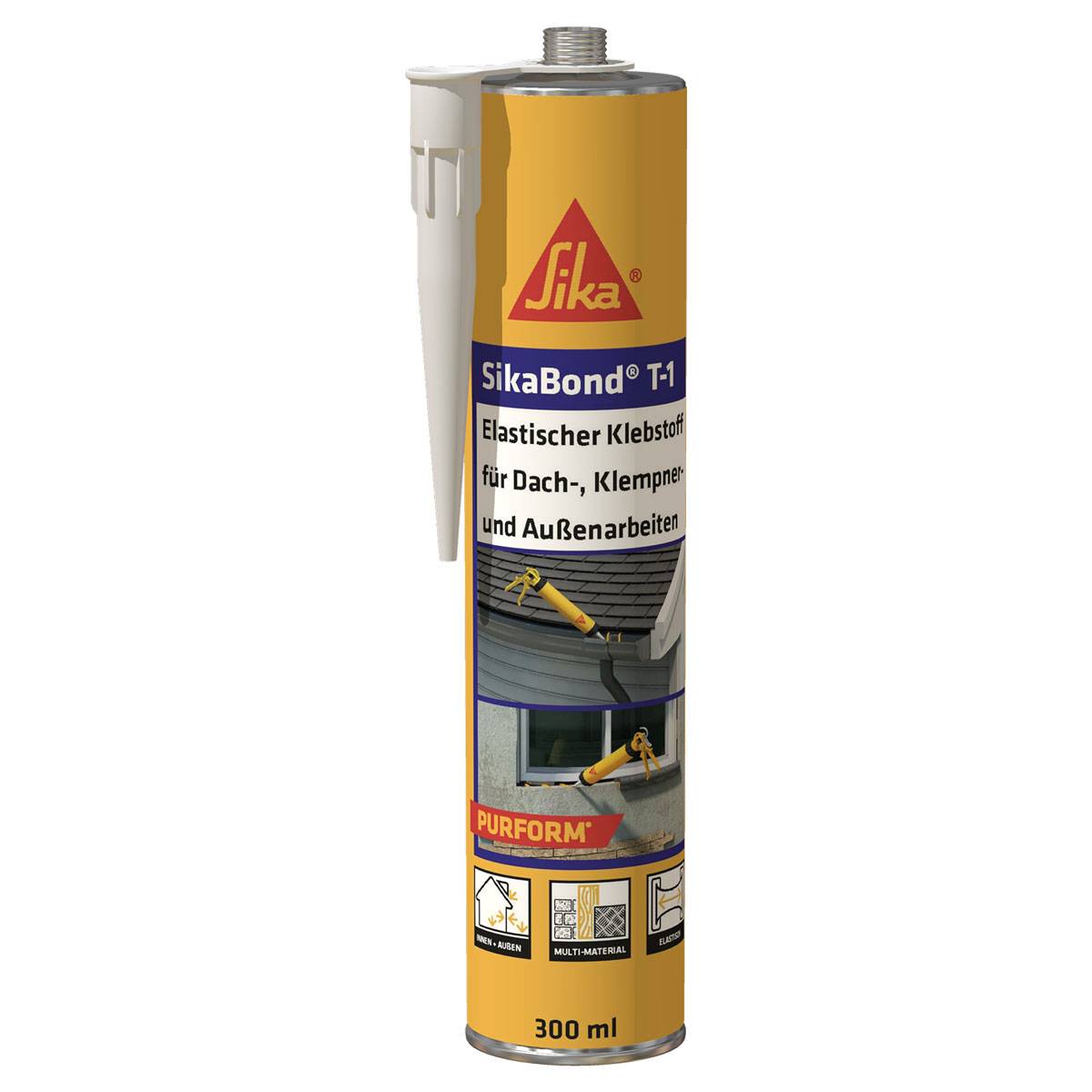 SikaBond T-1 Purform elastischer Klebstoff grau 300ml 743387-0
