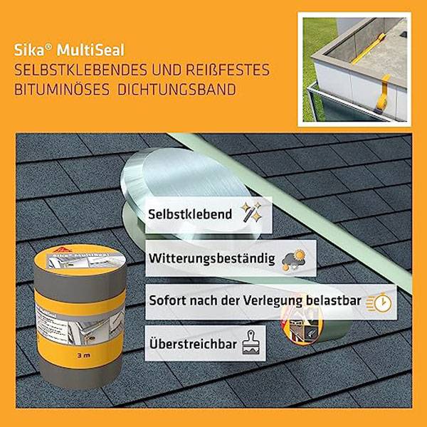 SikaMultiSeal grau 3m x10cm selbstklebendes Dichtungsband 3738-1