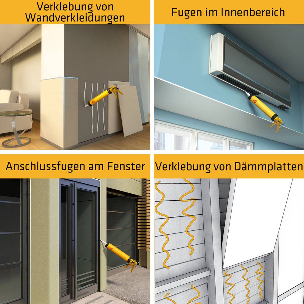 Sikaflex-111 Stick & Seal elastischer Montageklebstoff 582503-2