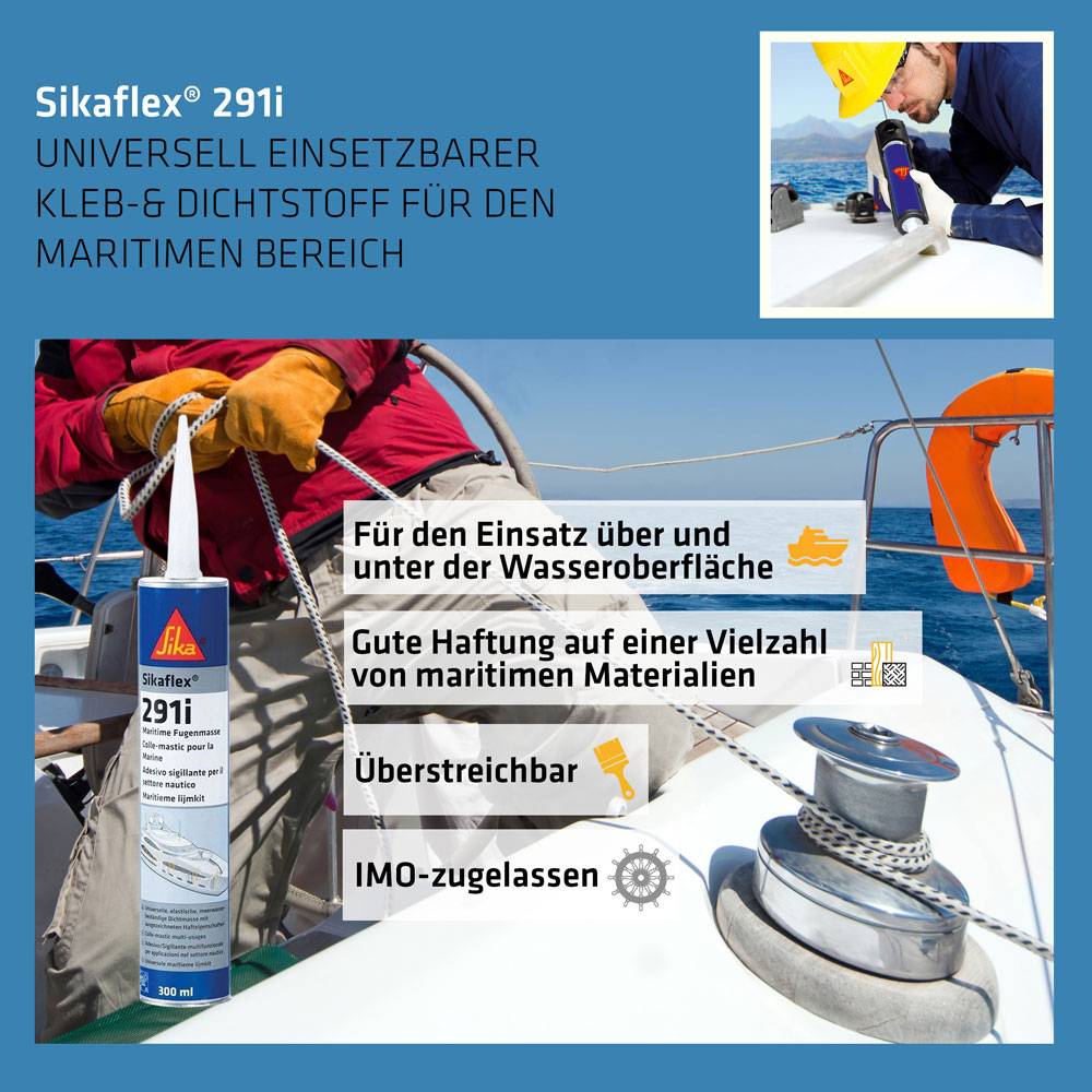 Sikaflex-291i haftstarker Marine-Dichtstoff schwarz 300 ml 408845-4