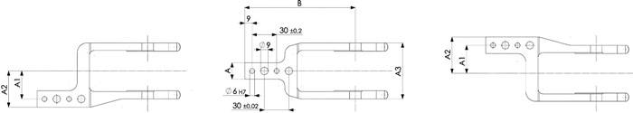 Spannarm Nr.6828SPR Gr.50 STA re.z.Pneumatikspanner AMF-2