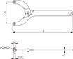 Gelenk-Stirnlochschlüssel 125-200x8mm Zapfen wechselbar i.Brünierton angelassen-1